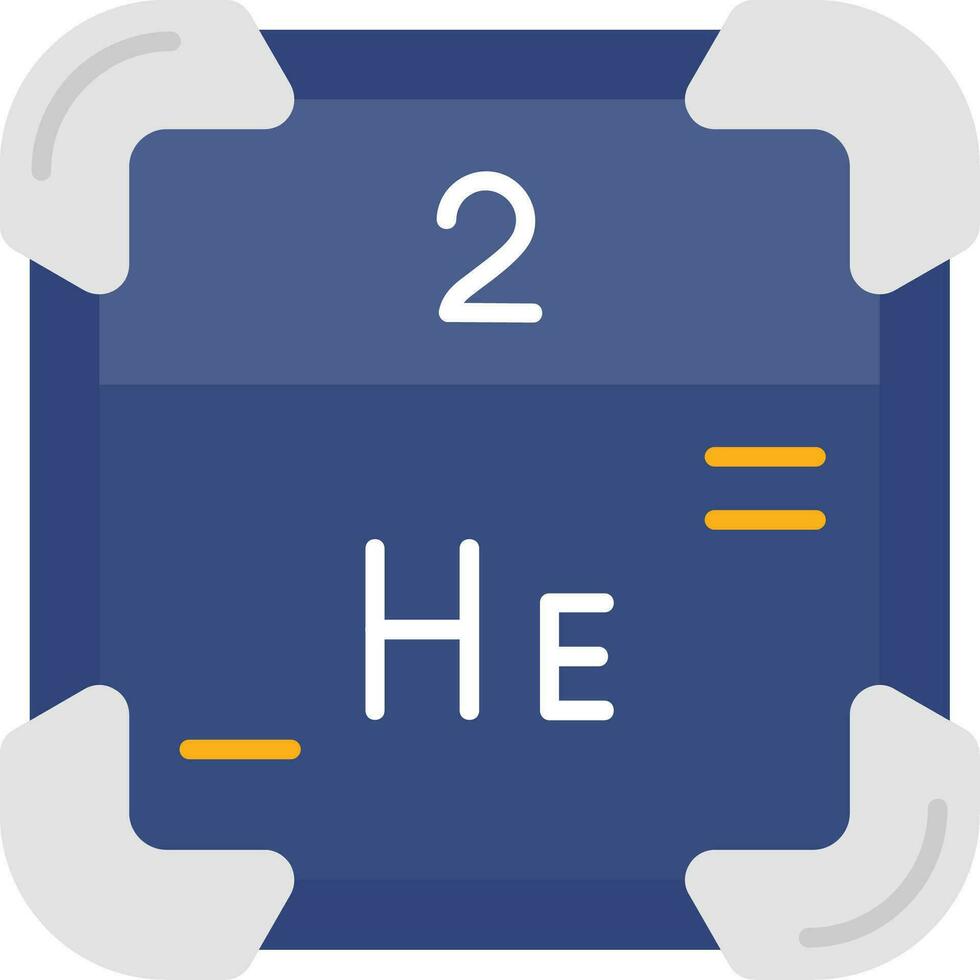 Helium Line Filled Icon vector