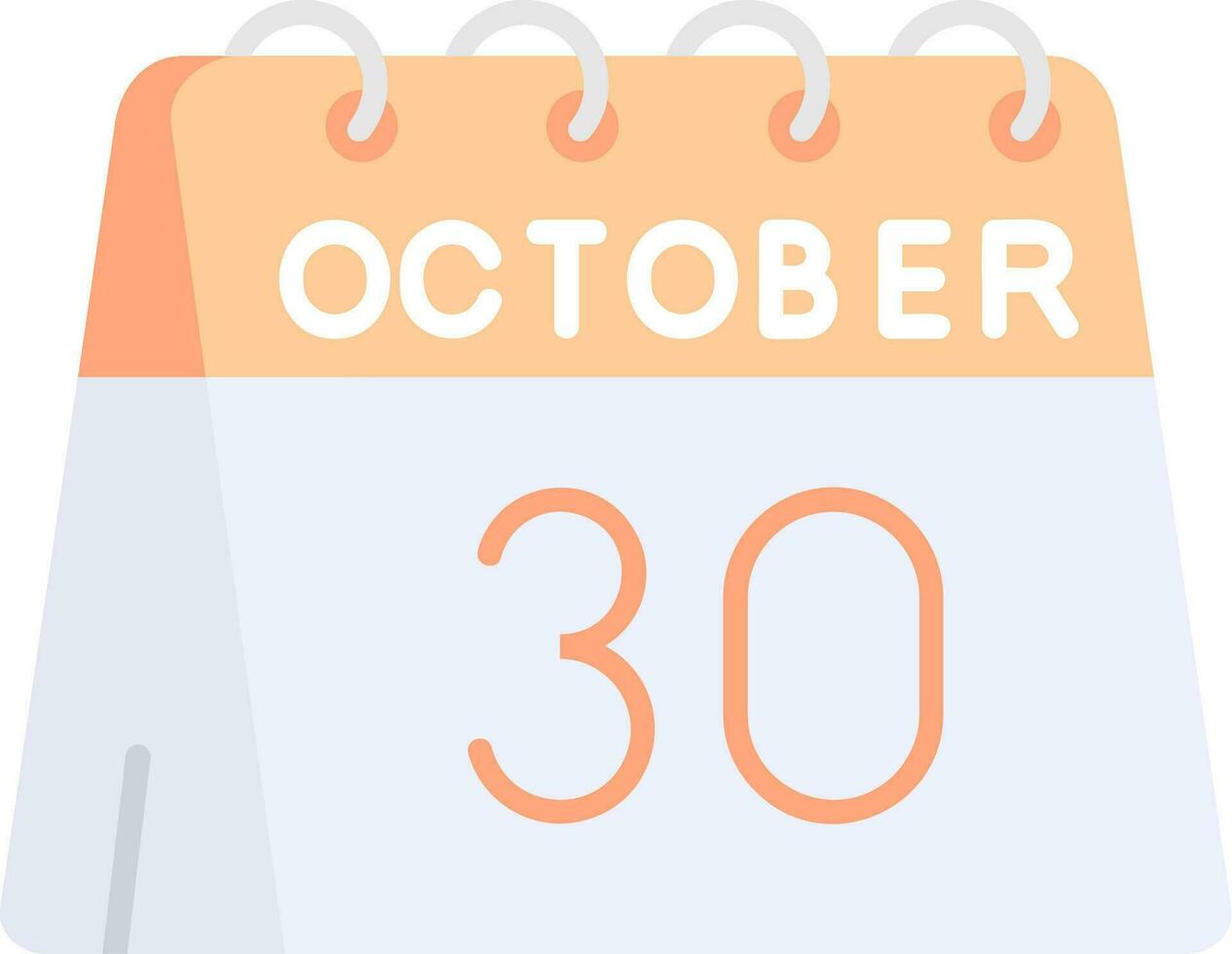 30th of October Line Filled Icon vector