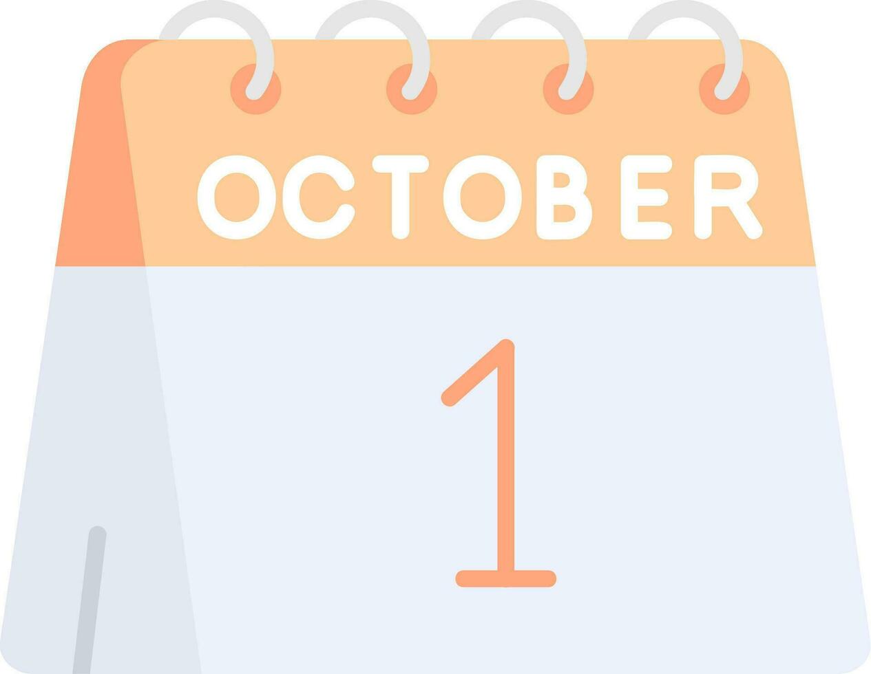 1st of October Line Filled Icon vector