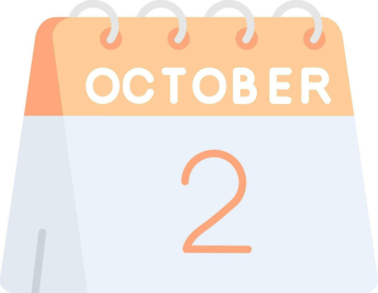 2nd of October Line Filled Icon vector