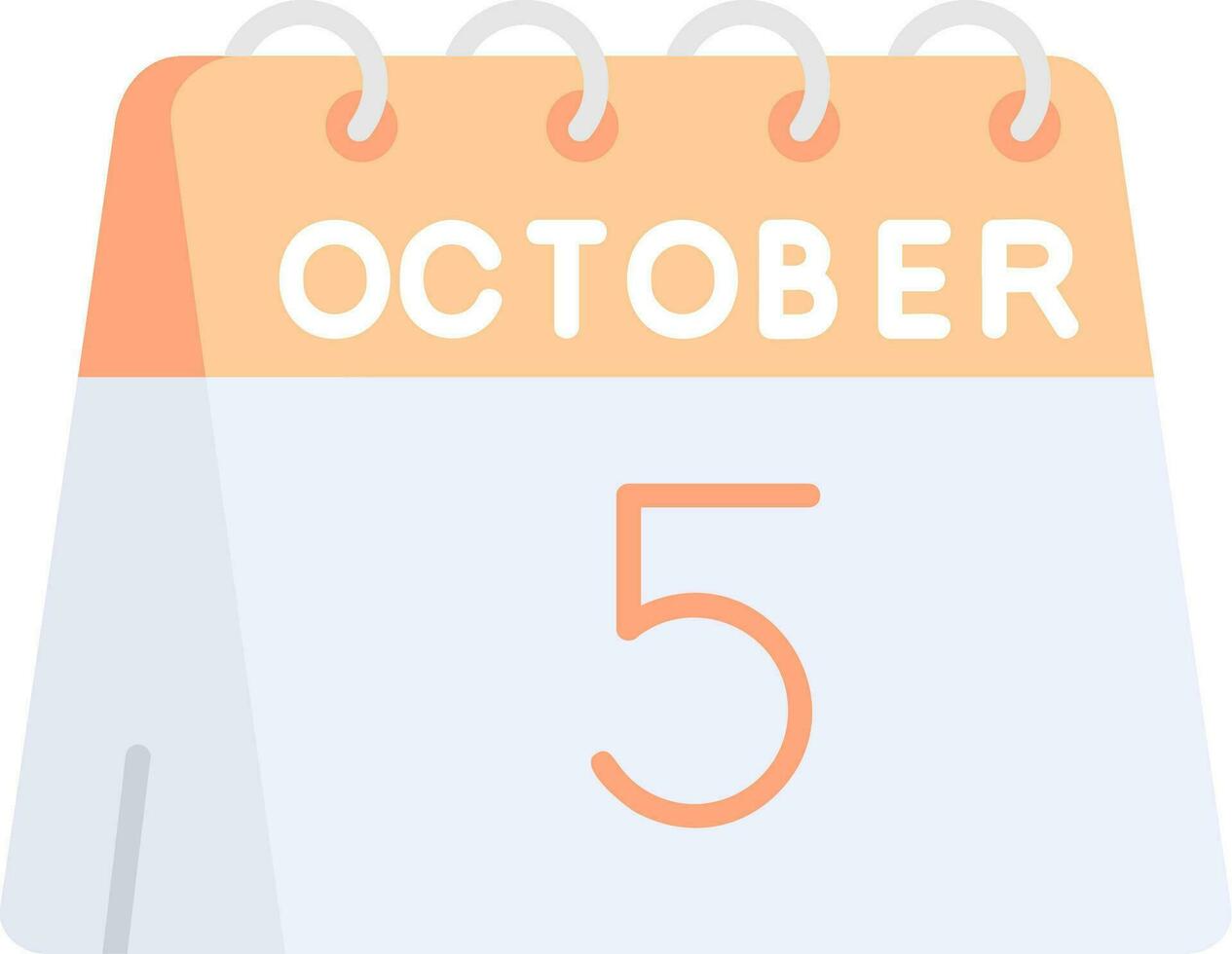 5th of October Line Filled Icon vector