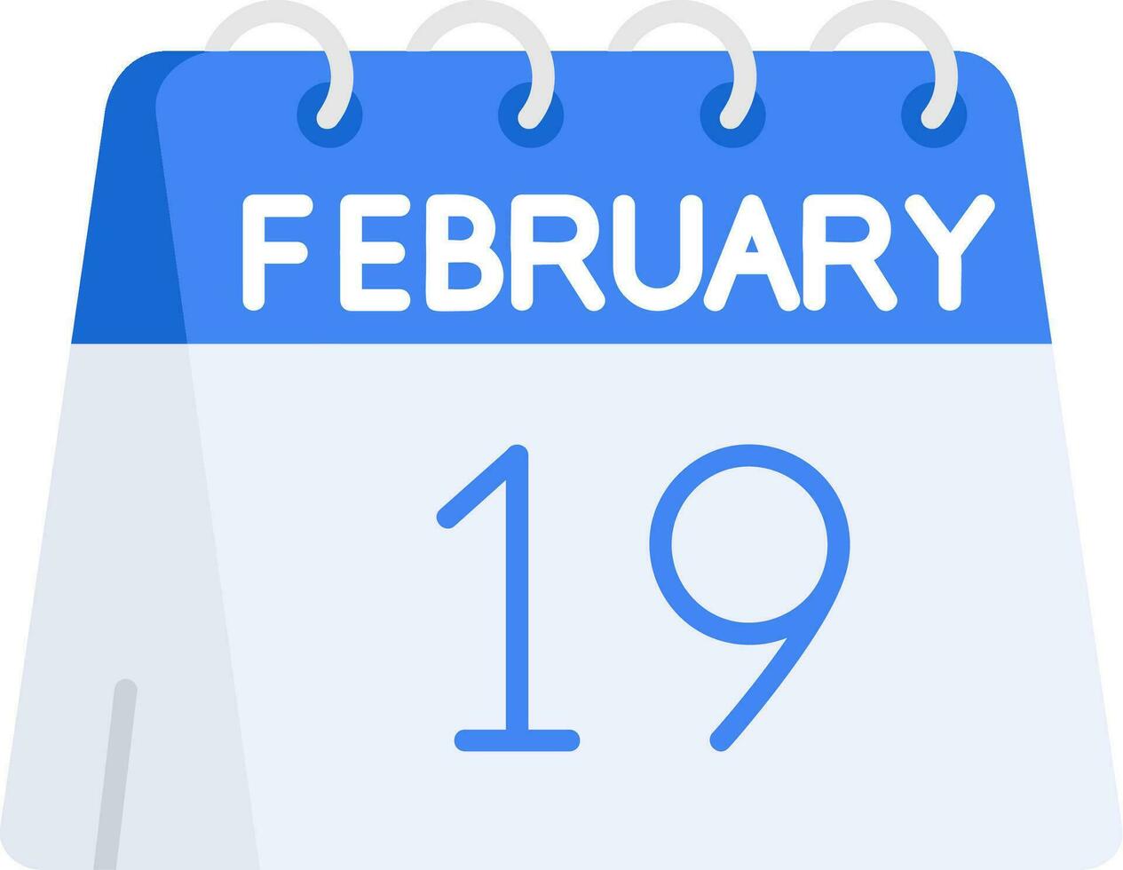 19th of February Line Filled Icon vector