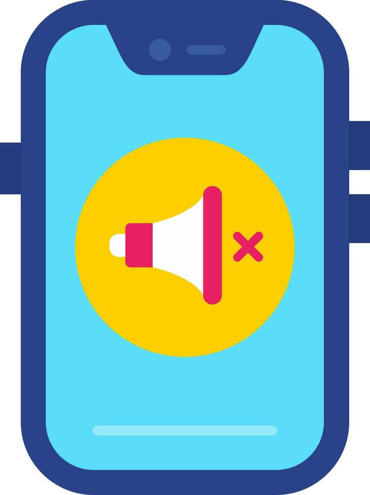 Mute Line Filled Icon vector