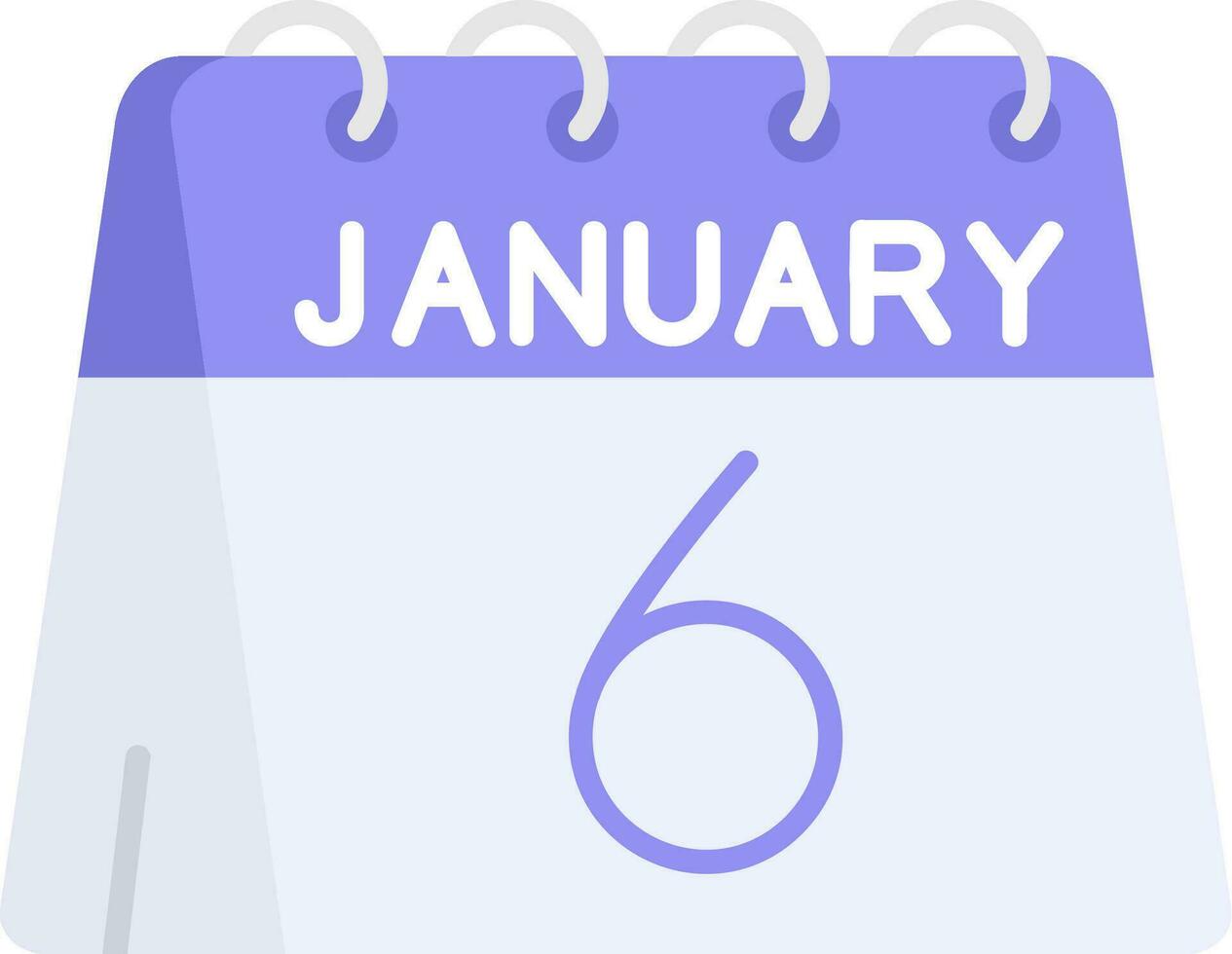 6th of January Line Filled Icon vector