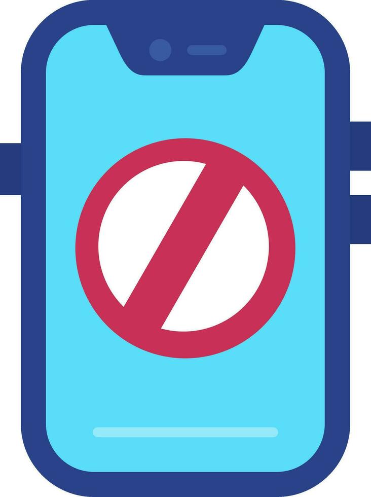 Ban Line Filled Icon vector