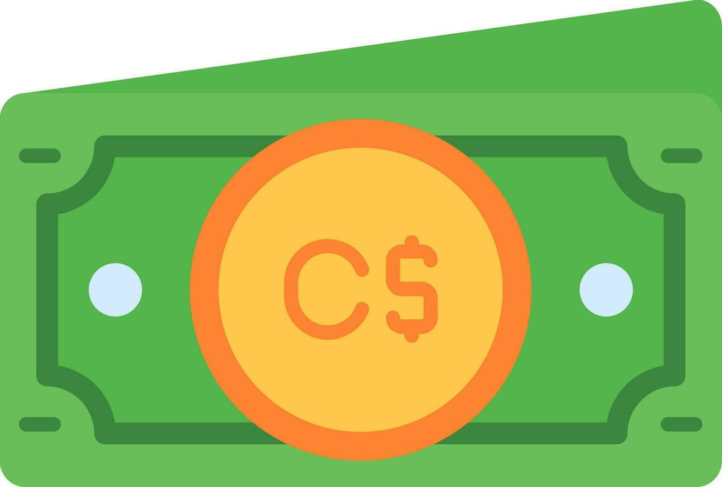 Canadian dollar Line Filled Icon vector