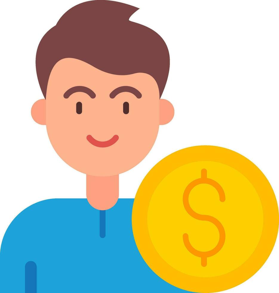 Dollar Line Filled Icon vector