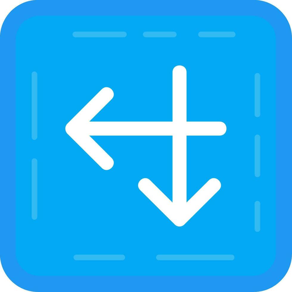 Intersect Line Filled Icon vector