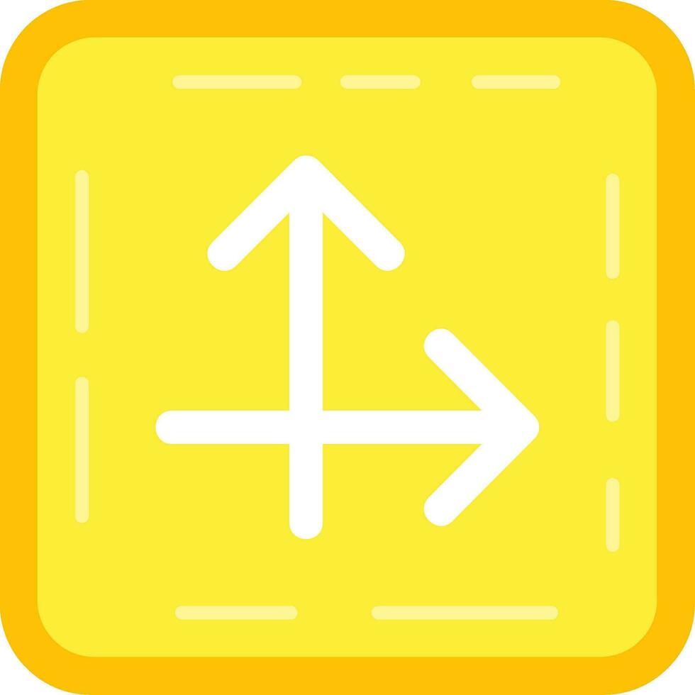 Intersect Line Filled Icon vector