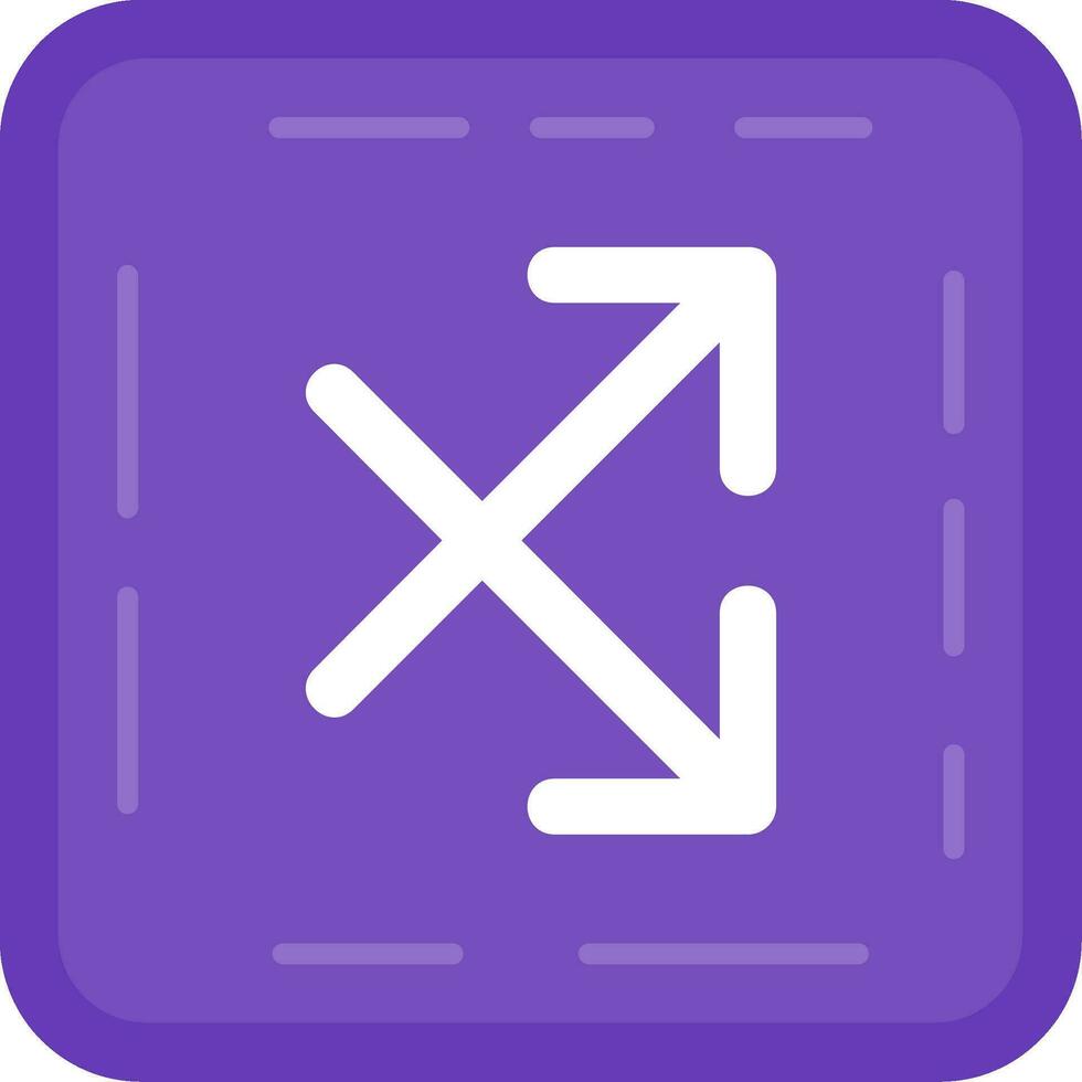 Intersect Line Filled Icon vector
