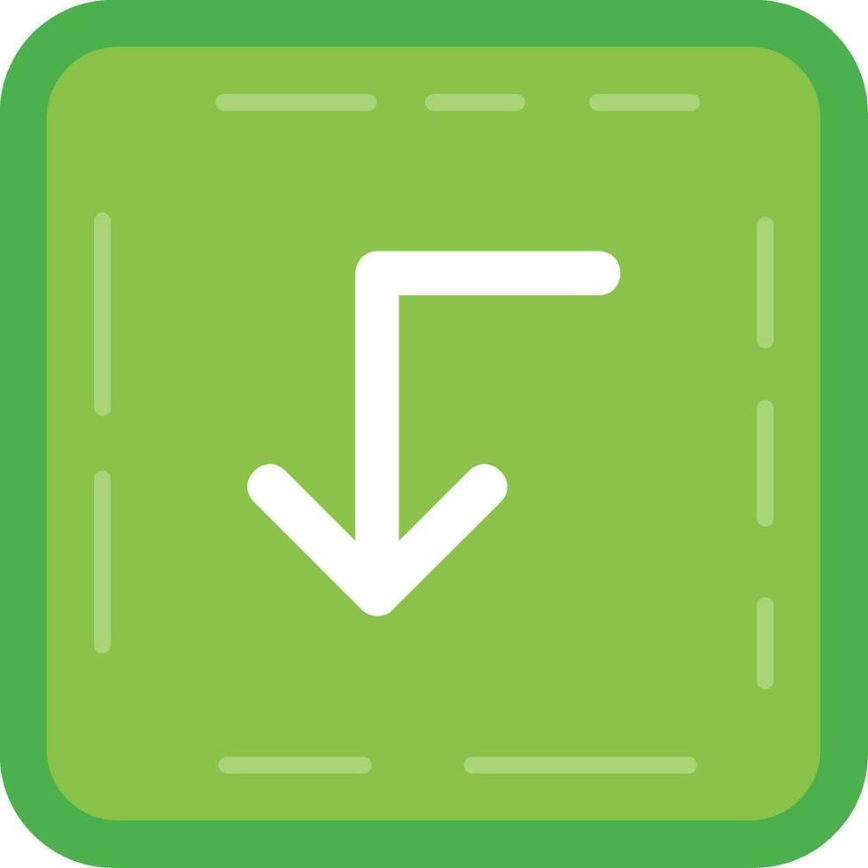 Turn down Line Filled Icon vector