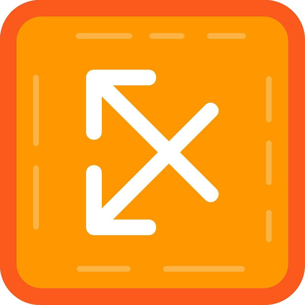 Intersect Line Filled Icon vector