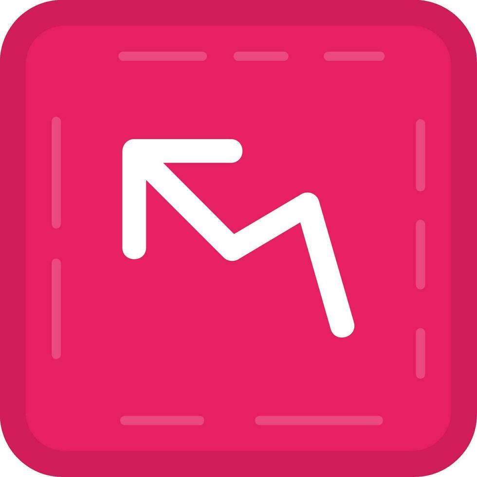 Trend Line Filled Icon vector