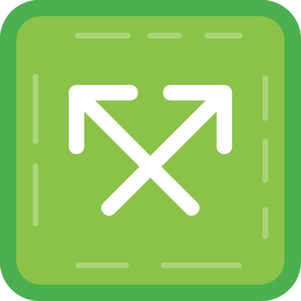 Intersect Line Filled Icon vector