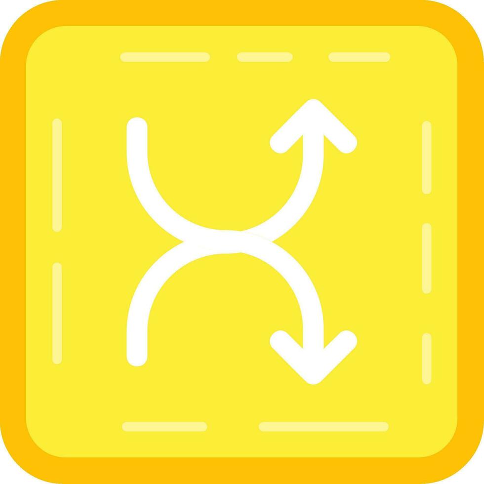 Shuffle Line Filled Icon vector