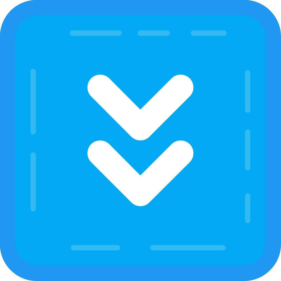 Chevron Line Filled Icon vector