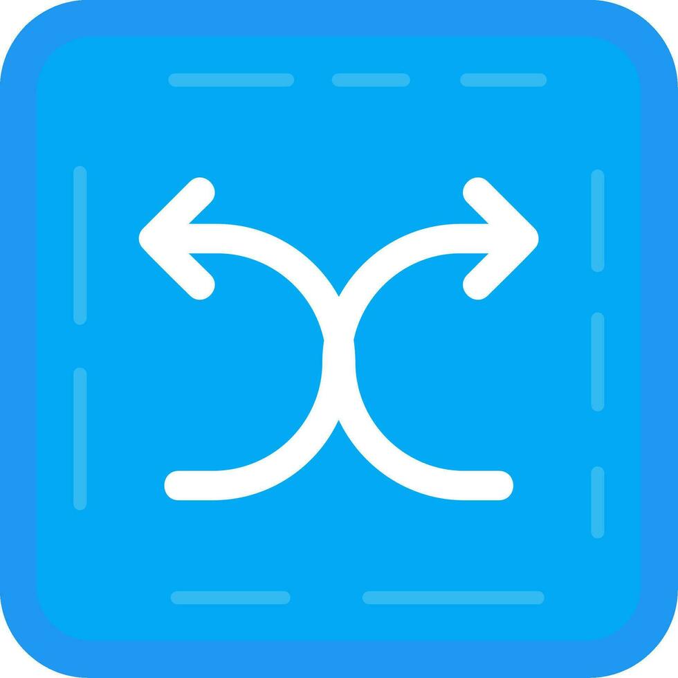 Shuffle Line Filled Icon vector