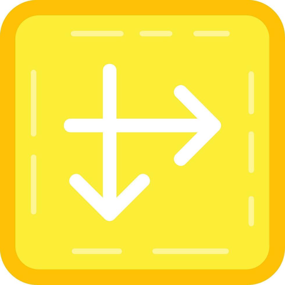 Intersect Line Filled Icon vector