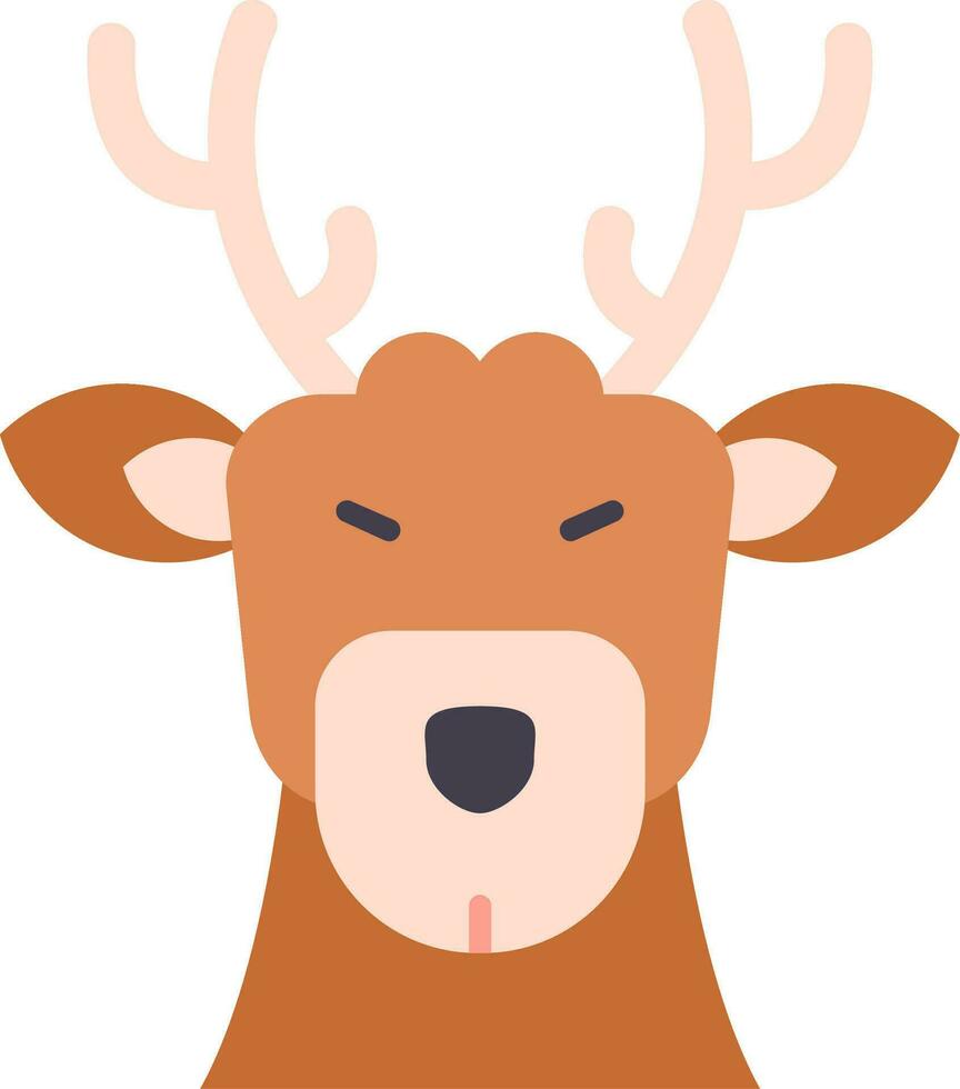 Deer Line Filled Icon vector
