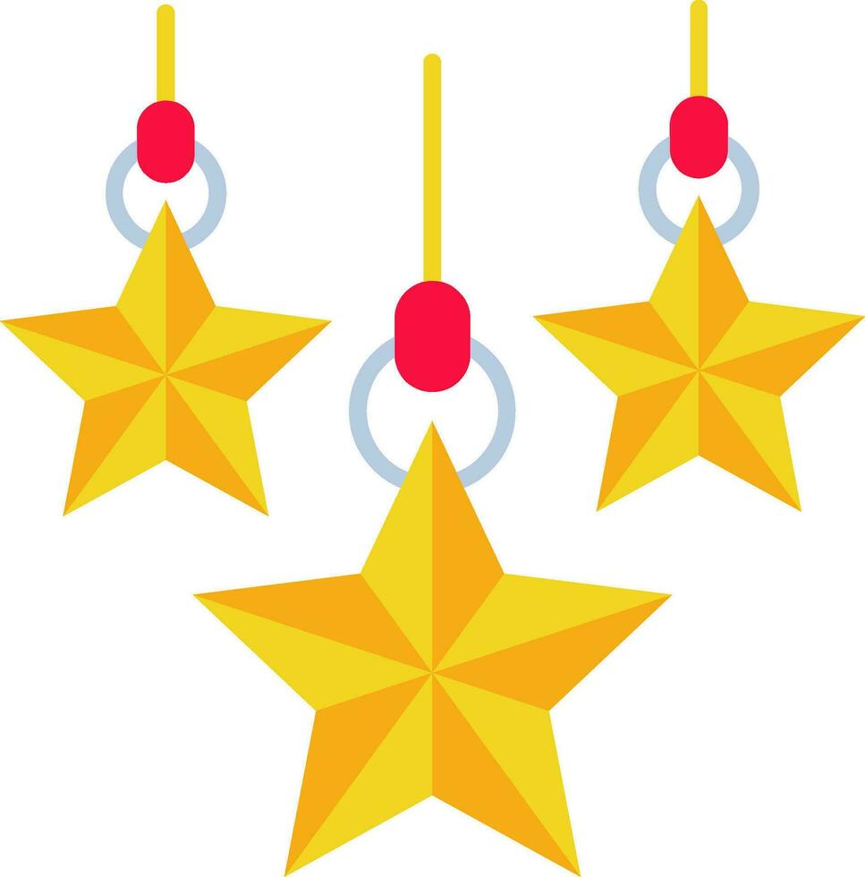 Christmas star Line Filled Icon vector