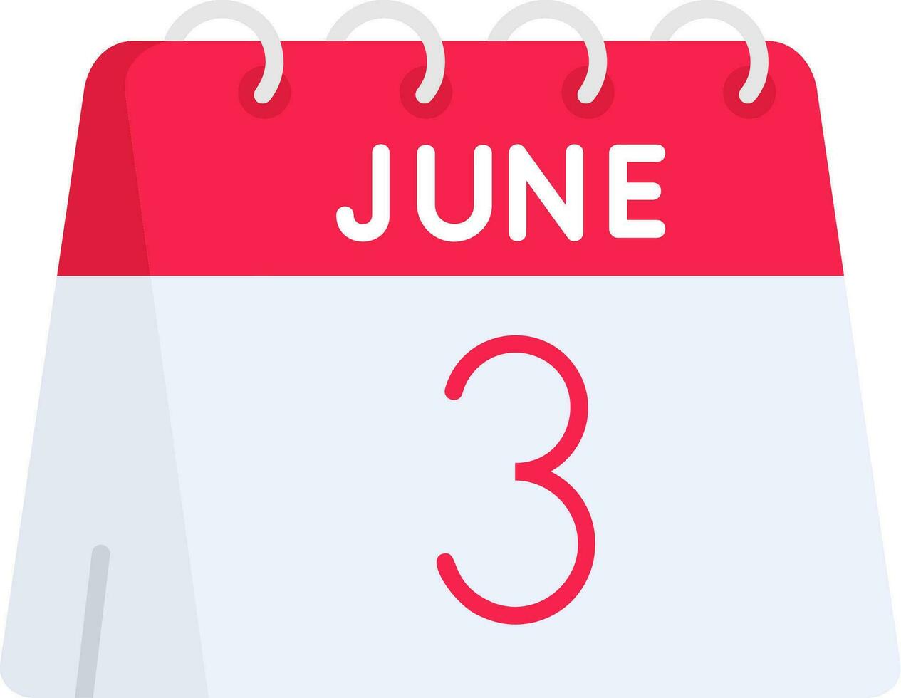 3rd of June Line Filled Icon vector