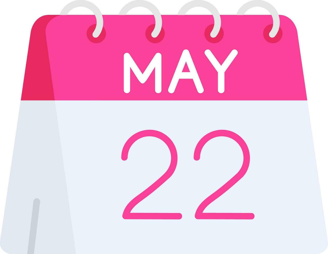 22nd of May Line Filled Icon vector