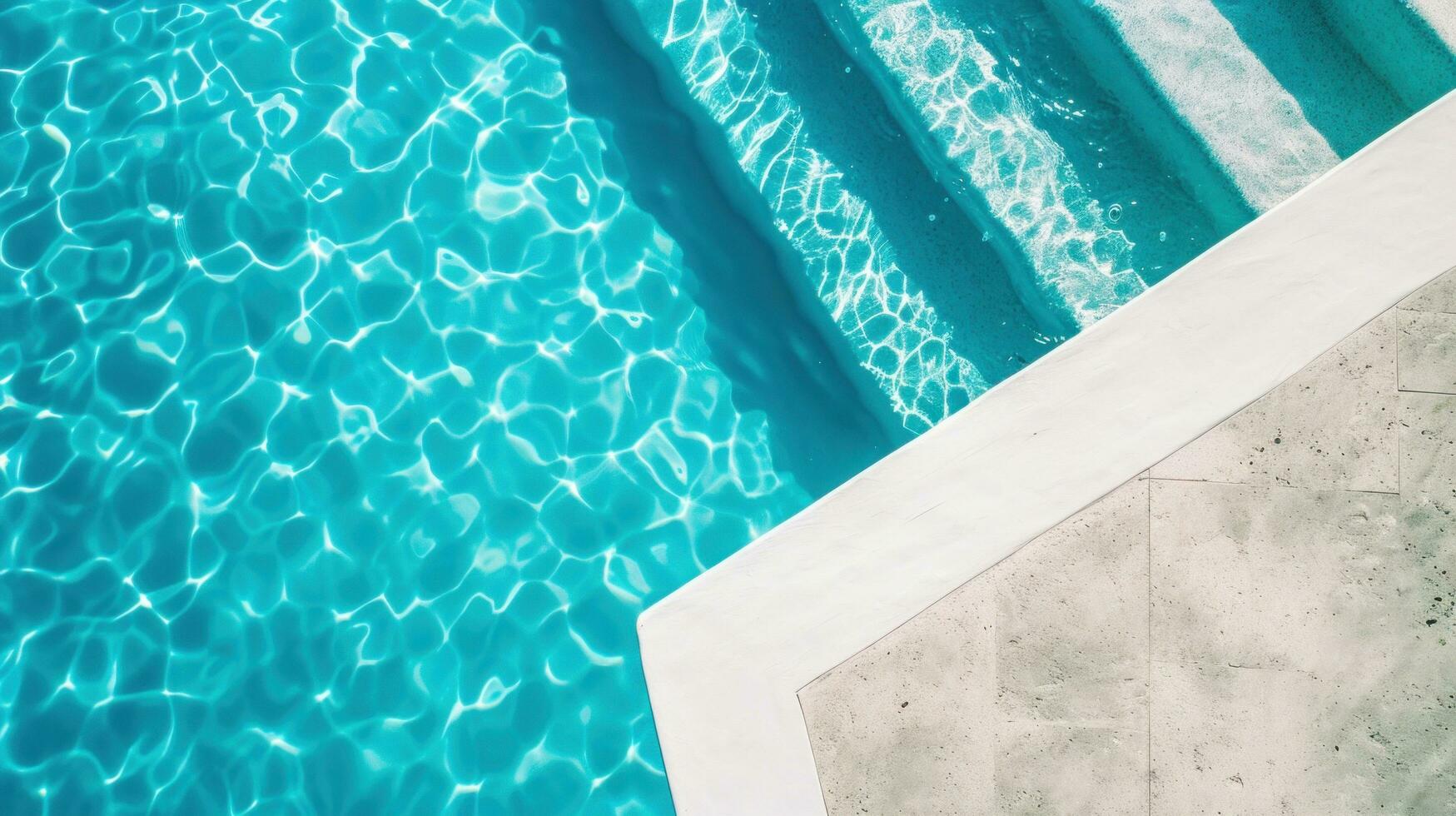 ai generado nadando piscina Anuncio antecedentes con Copiar espacio foto