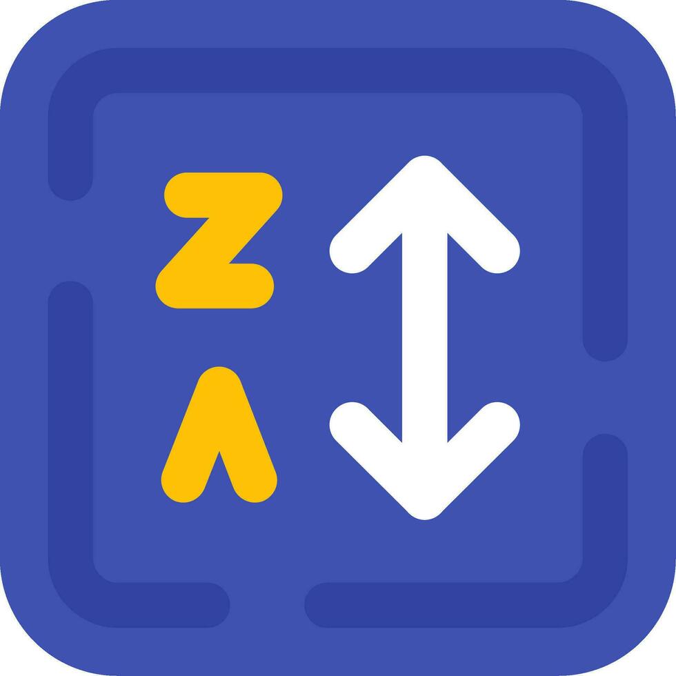 Alphabetical order Line Filled Icon vector