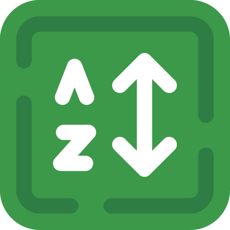 Alphabetical order Line Filled Icon vector