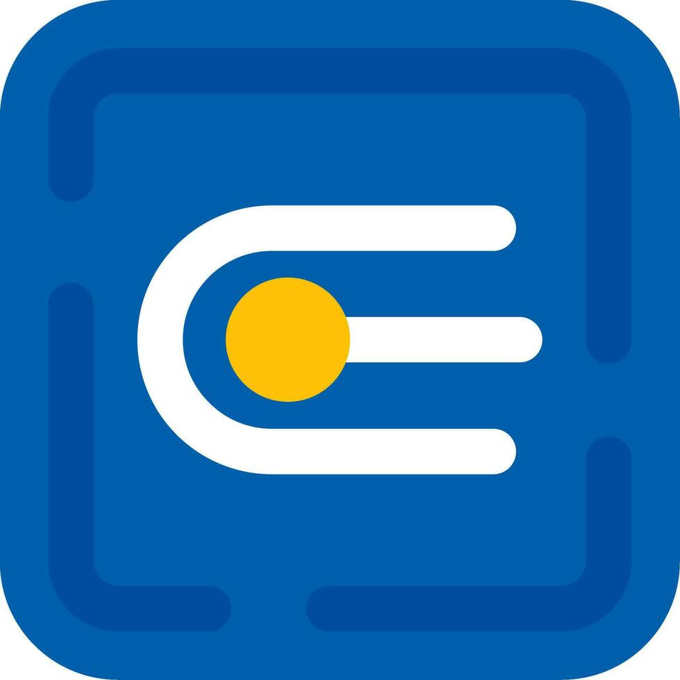 Endpoint Line Filled Icon vector