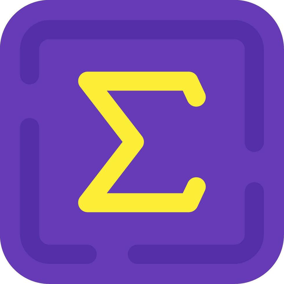 Summation Line Filled Icon vector