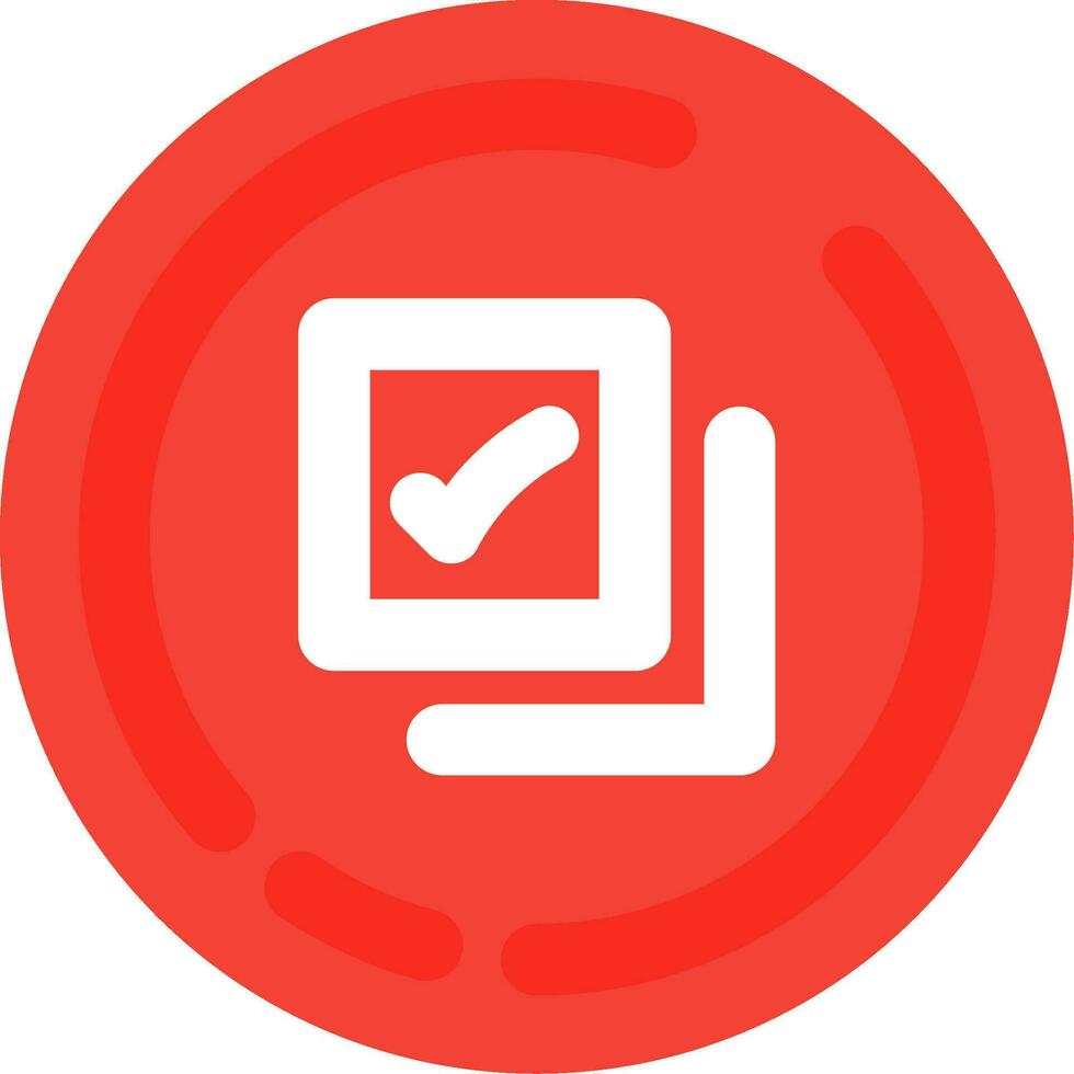Checkmark Line Filled Icon vector