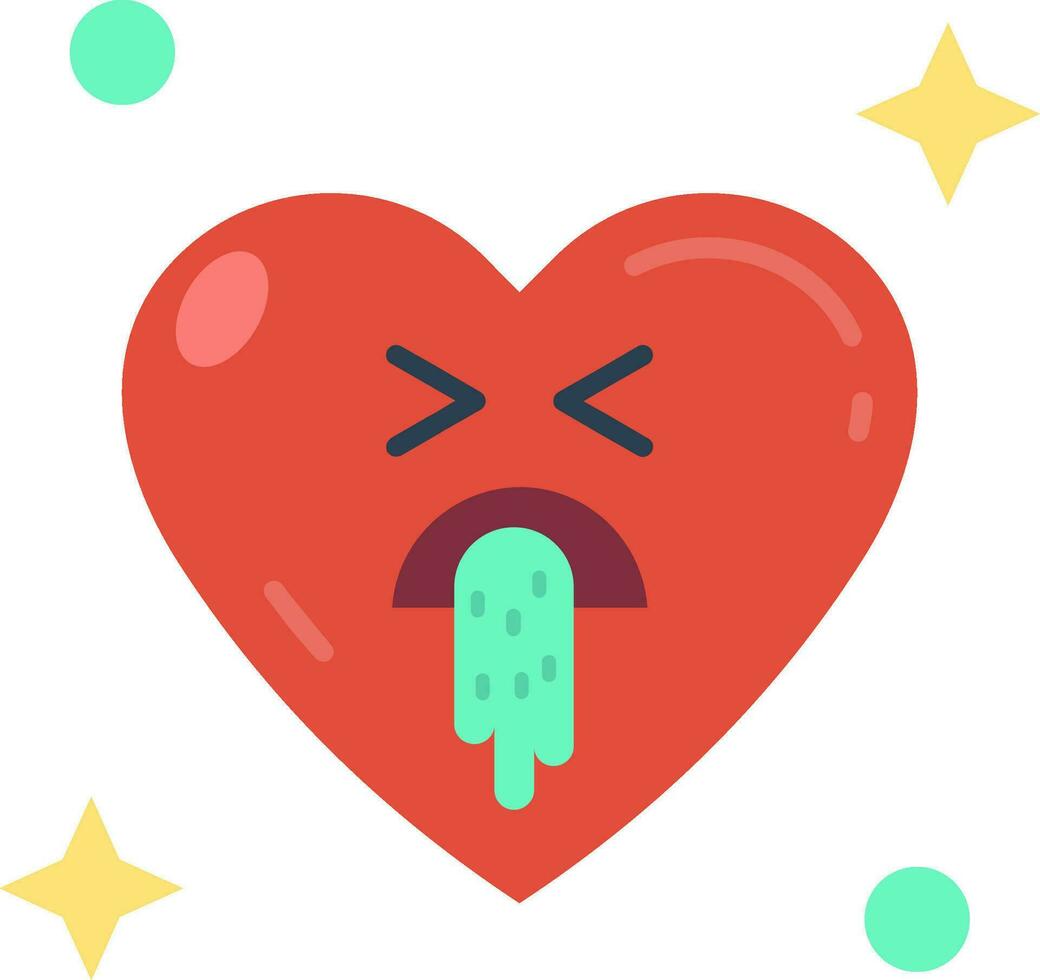 Vomit Line Filled Icon vector