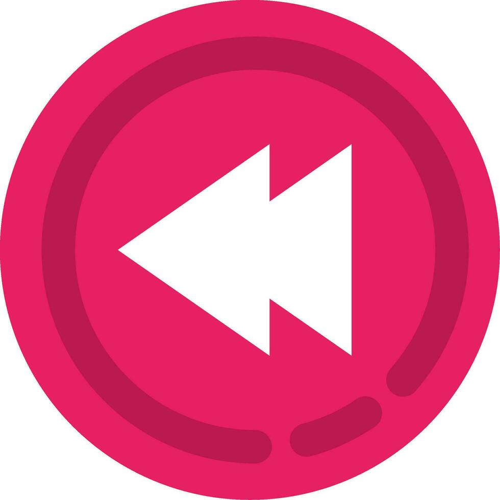 Rewind Line Filled Icon vector