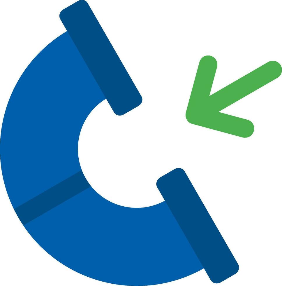 Incoming Line Filled Icon vector