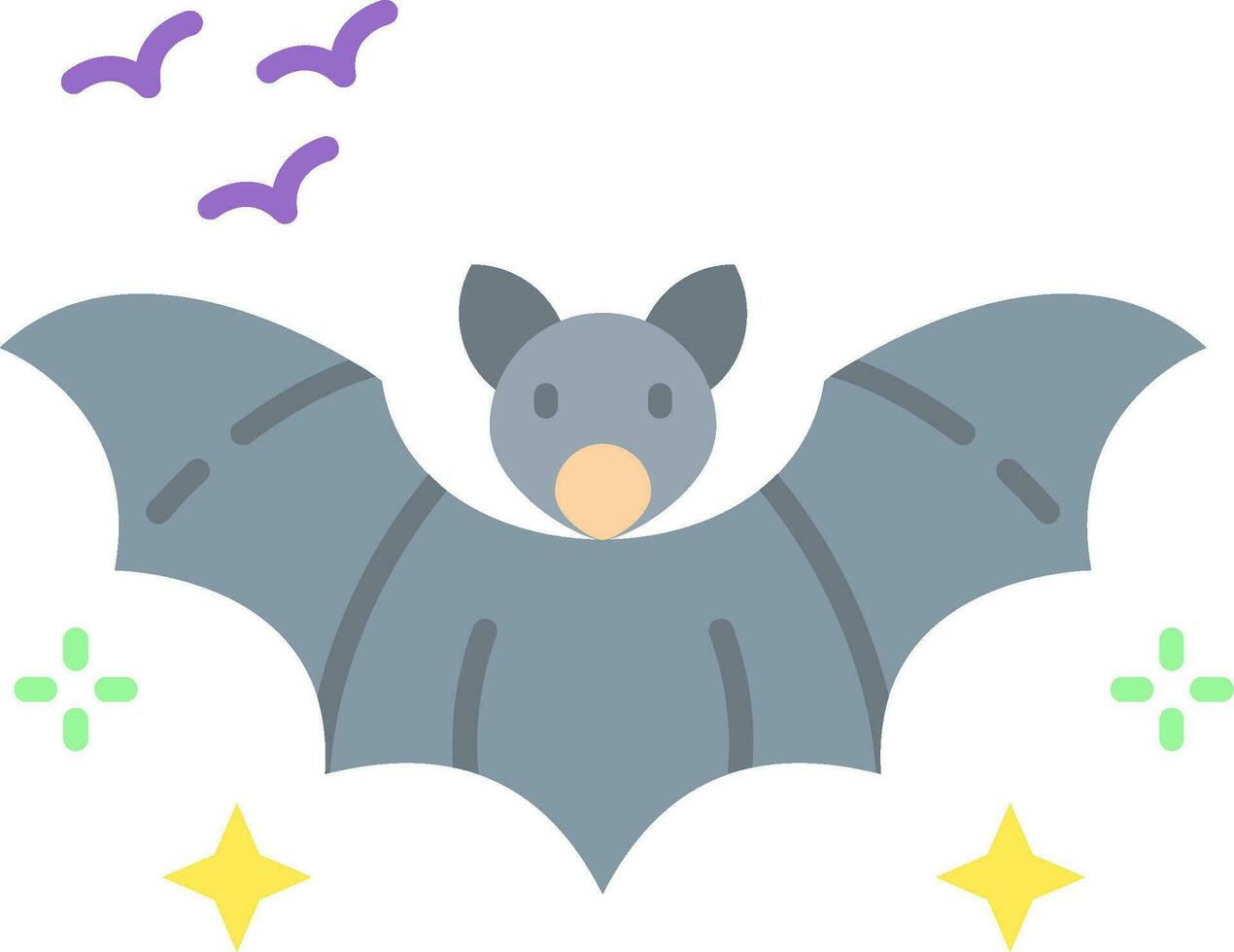 Bat Line Filled Icon vector