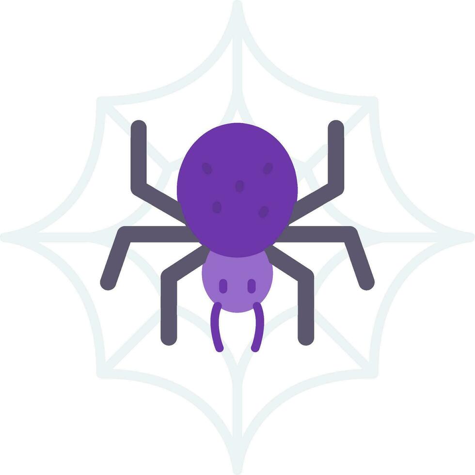 Spider web Line Filled Icon vector