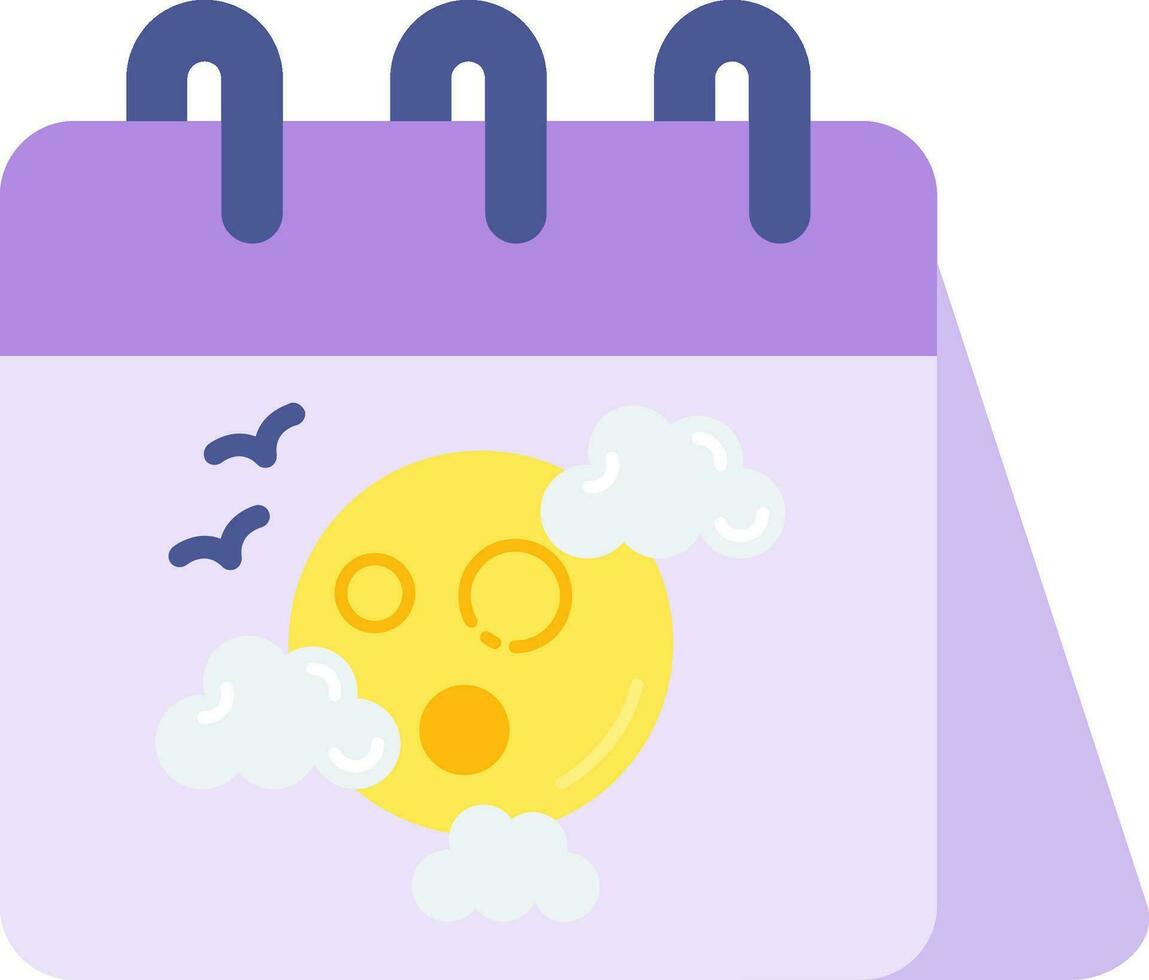 Calender Line Filled Icon vector