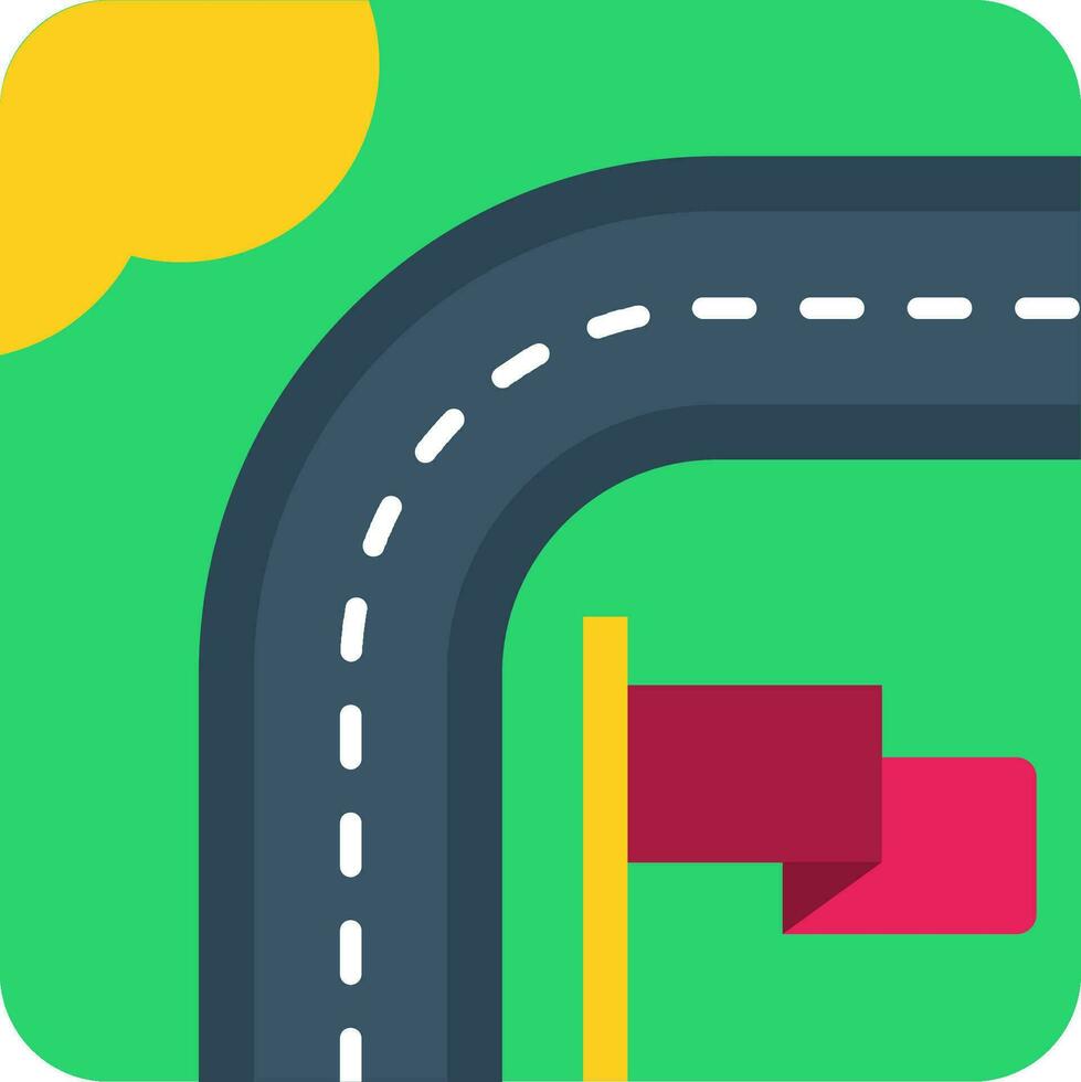 Destination Line Filled Icon vector
