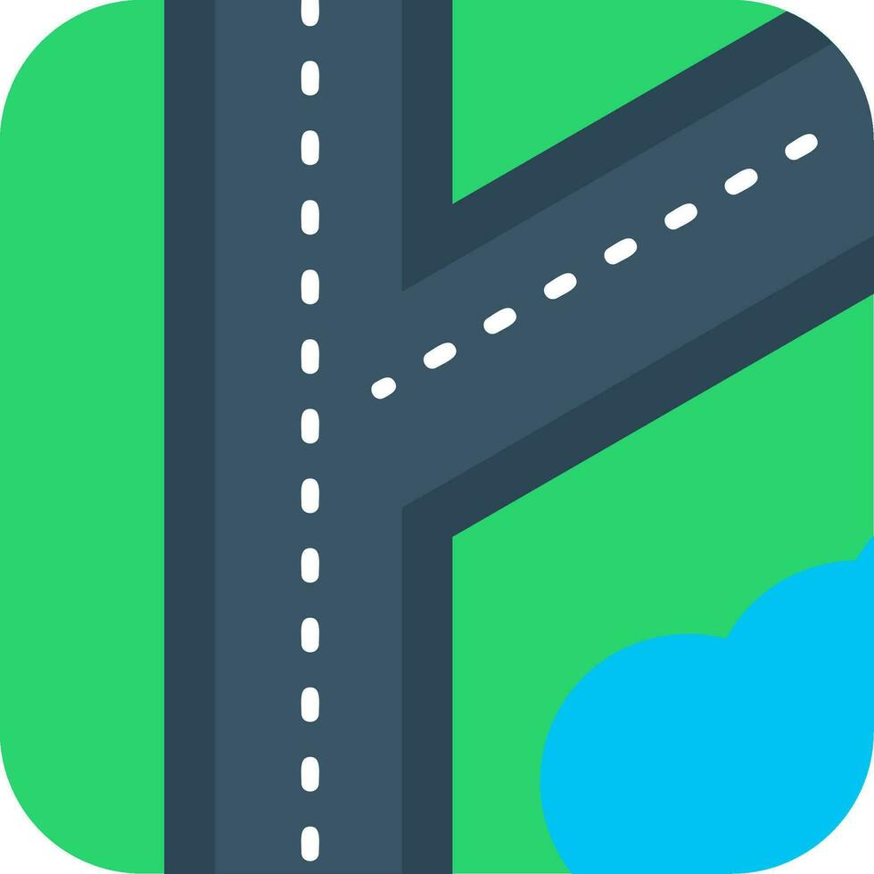 Road Line Filled Icon vector