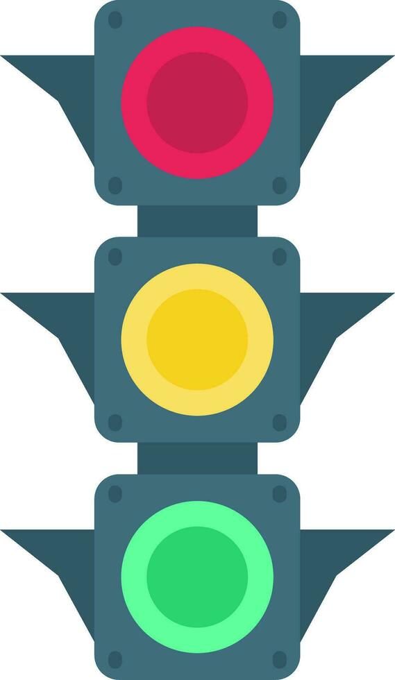 Traffic light Line Filled Icon vector