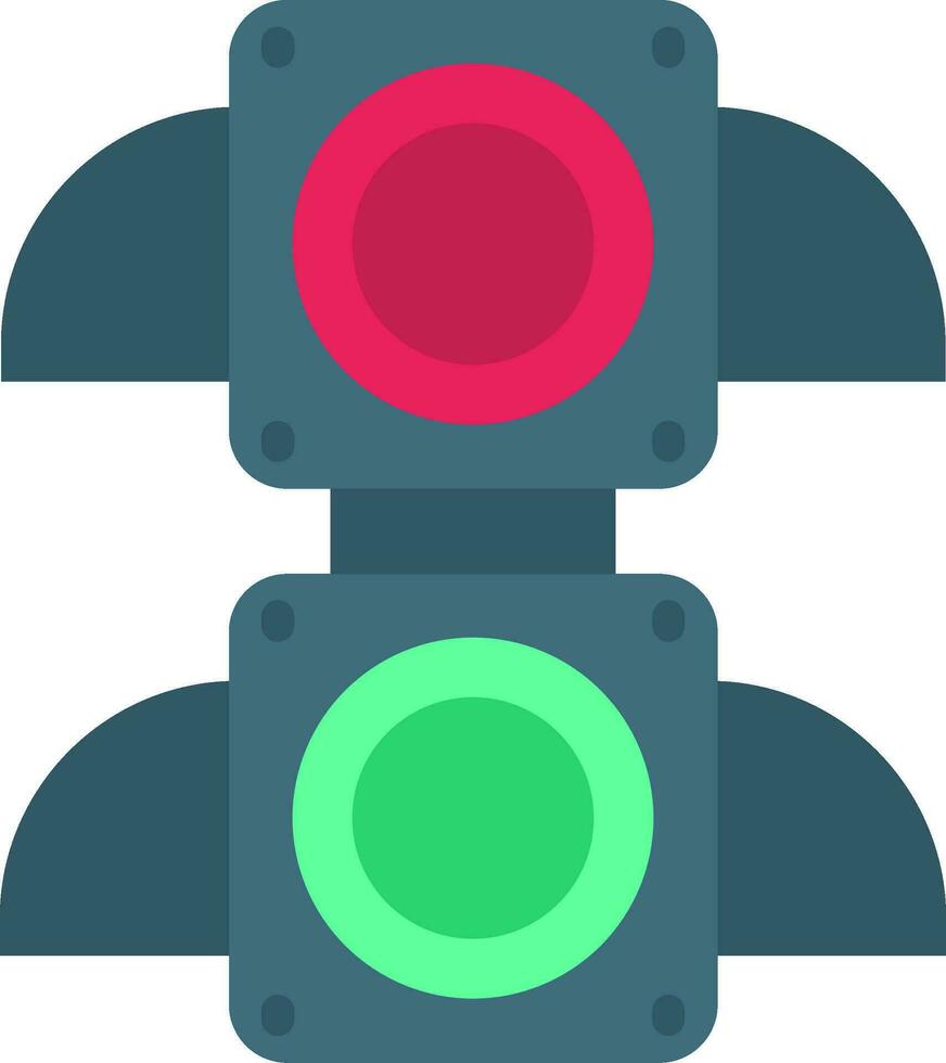 Traffic light Line Filled Icon vector