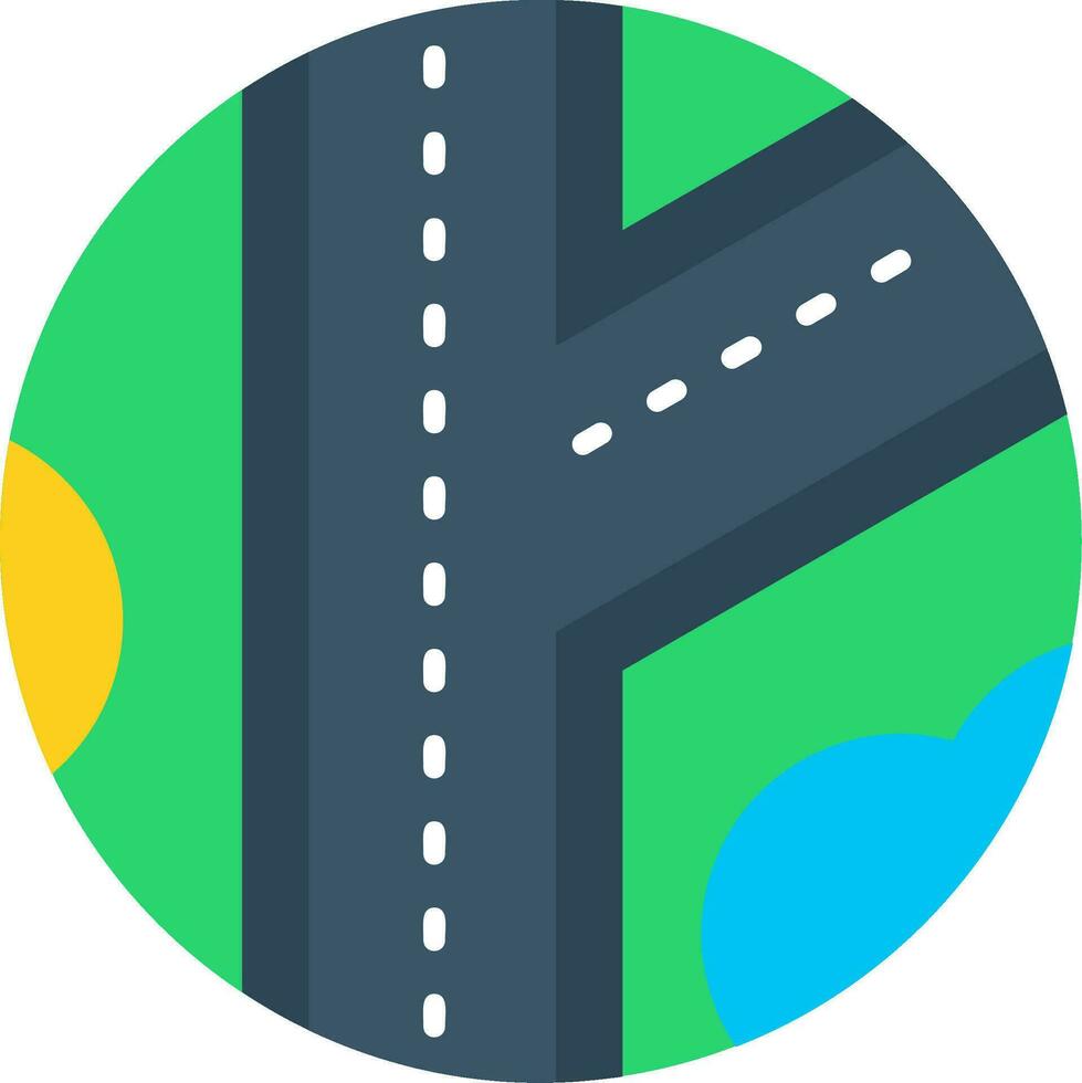 Road Line Filled Icon vector