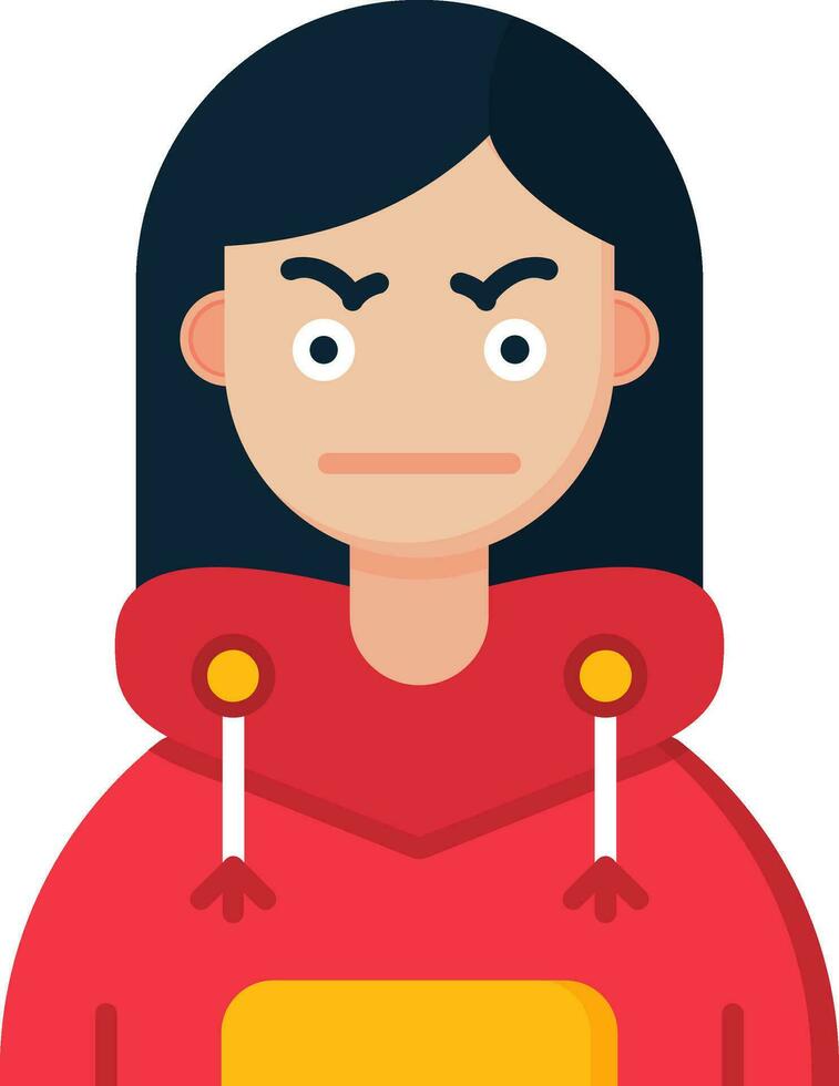 Angry Line Filled Icon vector