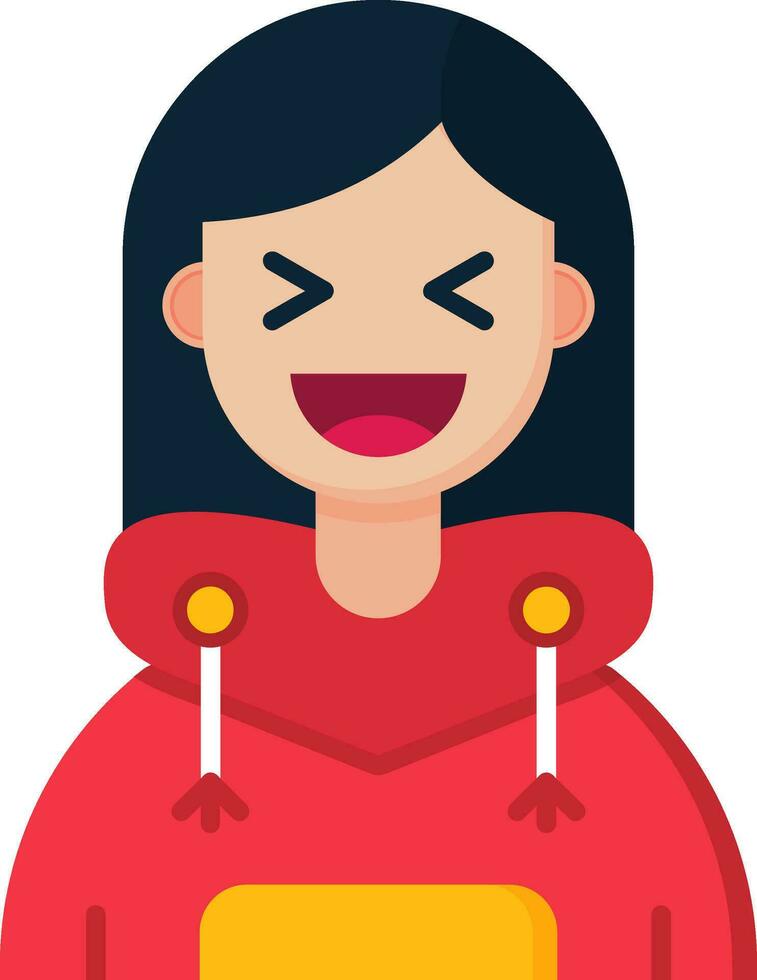 Laugh Line Filled Icon vector