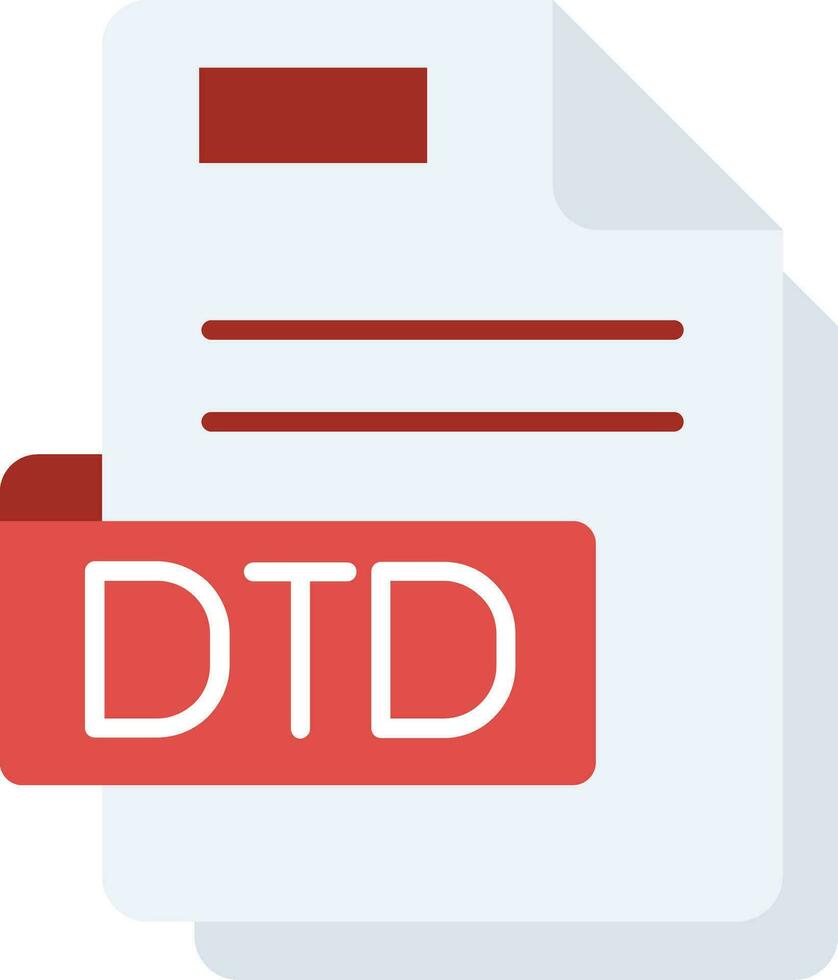 Dtd Line Filled Icon vector