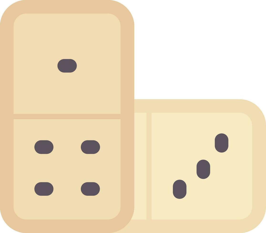Domino Line Filled Icon vector