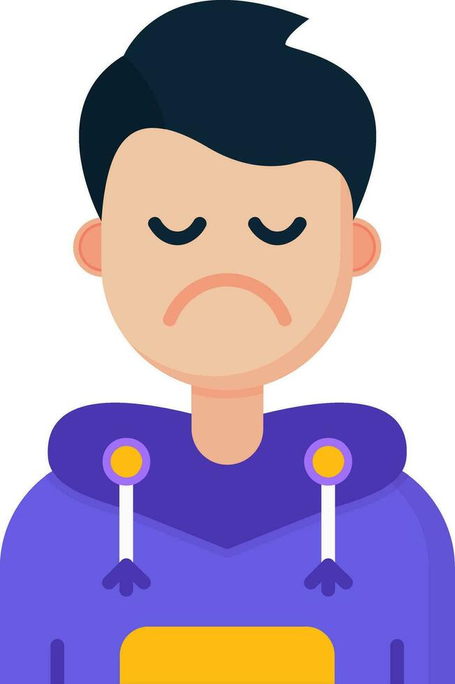 Sad Line Filled Icon vector