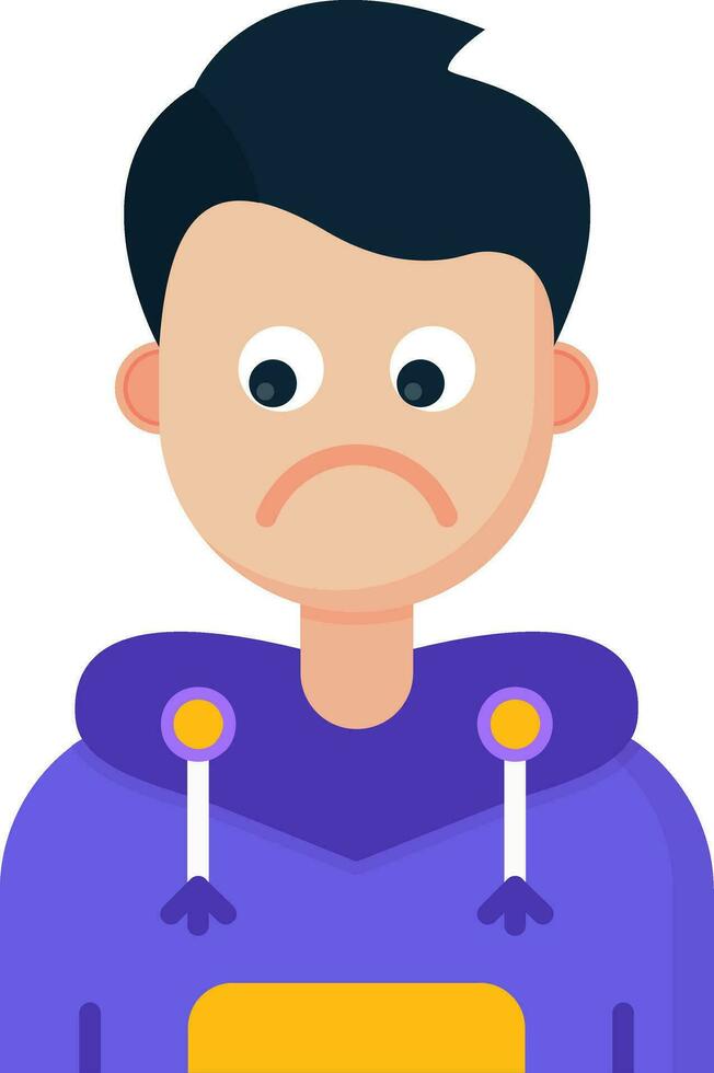 Sad Line Filled Icon vector