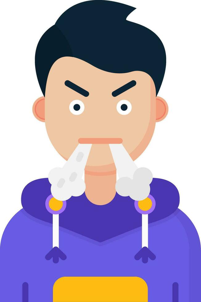 Angry Line Filled Icon vector